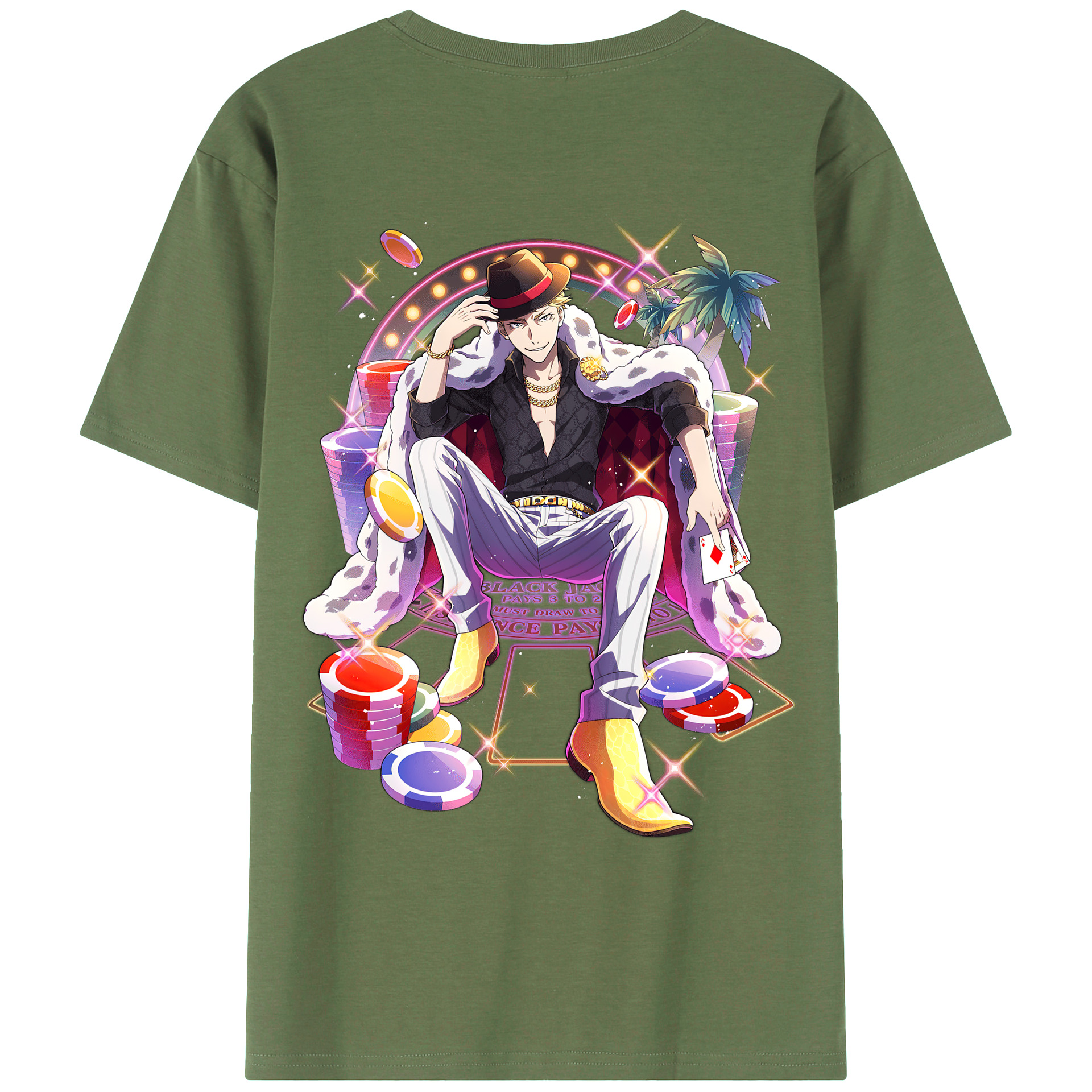 （画像用） 文豪ストレイドッグス Bungo Stray Dogs 綿100％ メンズ半袖Tシャツ（バックプリント） 通気性